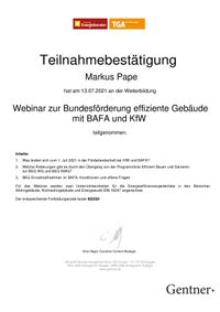 Teilnahmebest&auml;tigung Webinar Bundesf&ouml;rderung effiziente Geb&auml;ude